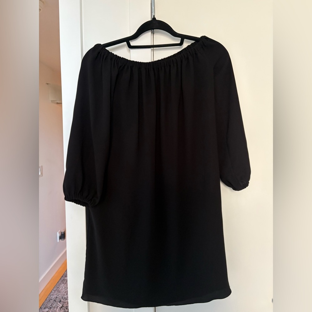 Wilfred Black Off-Shoulder Sheath Dress